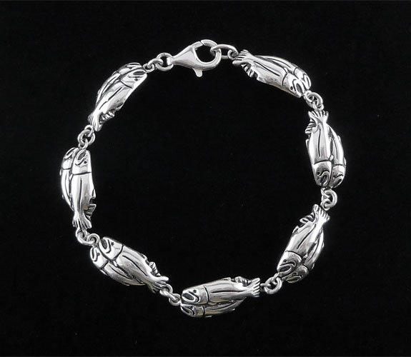 "Coho Crossover" Sterling Silver Bracelet - Jeff Mckenzie | PNW Fine Handmade Jewelry, Designed by Paul Wagner